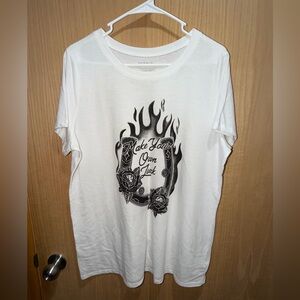 Torrid White Tee with Black Graphic